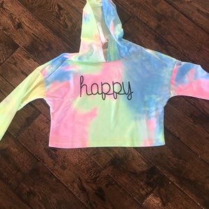 Cute Tye-dye crop sweatshirt
